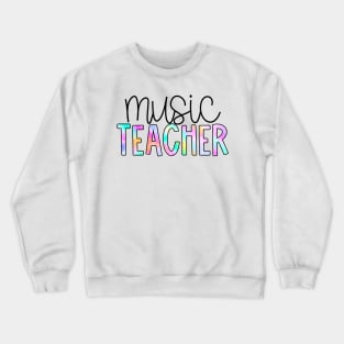 Music Teacher Pastel Neon Crewneck Sweatshirt